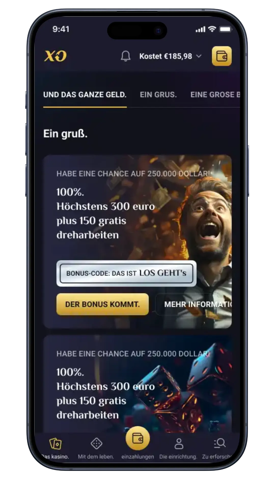 Casino Roll XO app